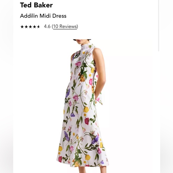 Ted Baker Addilin Midi Dress, size 1 - Picture 1 of 4